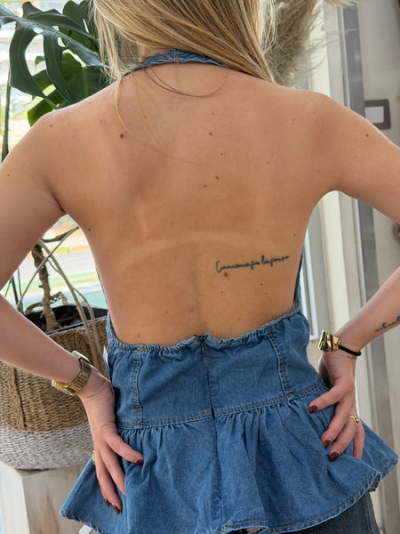 TOP TACHAS DENIM