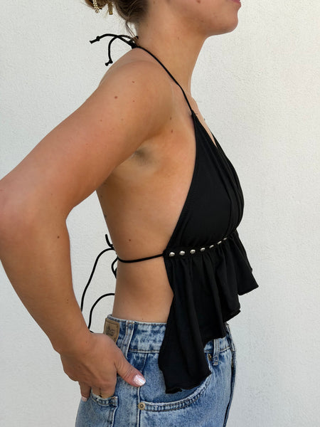 TOP TACHAS MINI NEGRO
