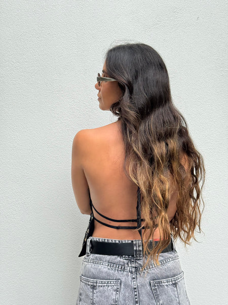 TOP LENTEJUELAS NEGRO