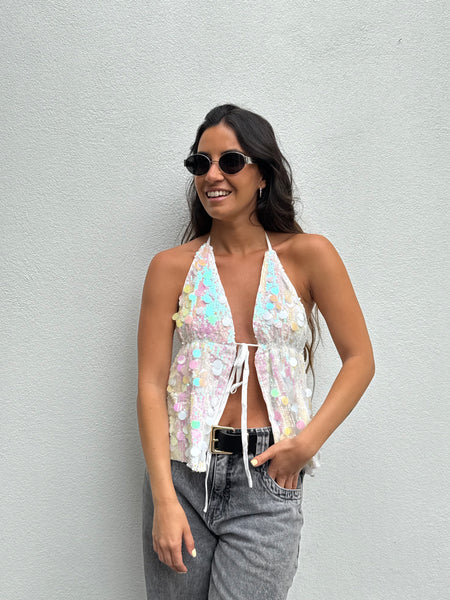 TOP GRECIA LENTEJUELAS