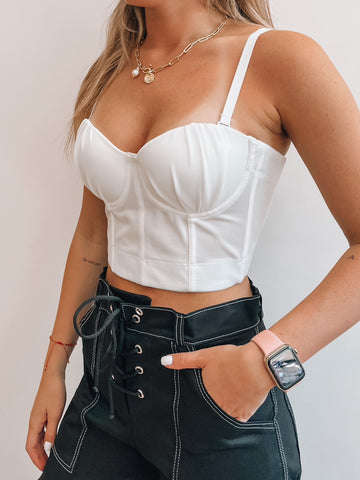 CORSET ALBA BLANCO STRAPLESS SIN TIRANTES